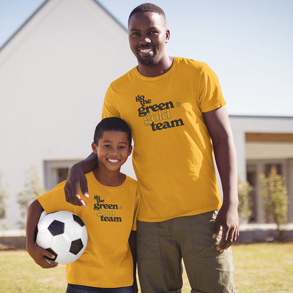 Green & Gold Team Kids Youth T-Shirt