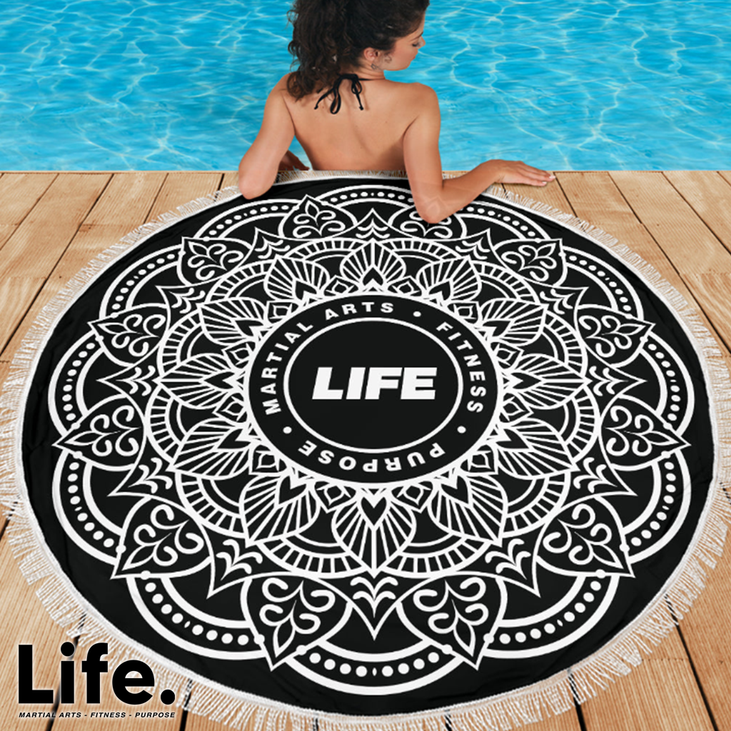 Life Circle Mandala Beach Blanket