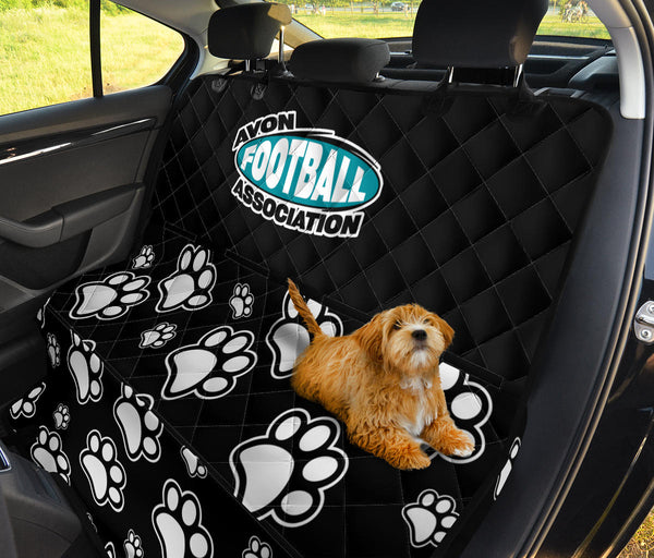 And this little fluffy cherub on the Avon Football Association Pet Seat Cover